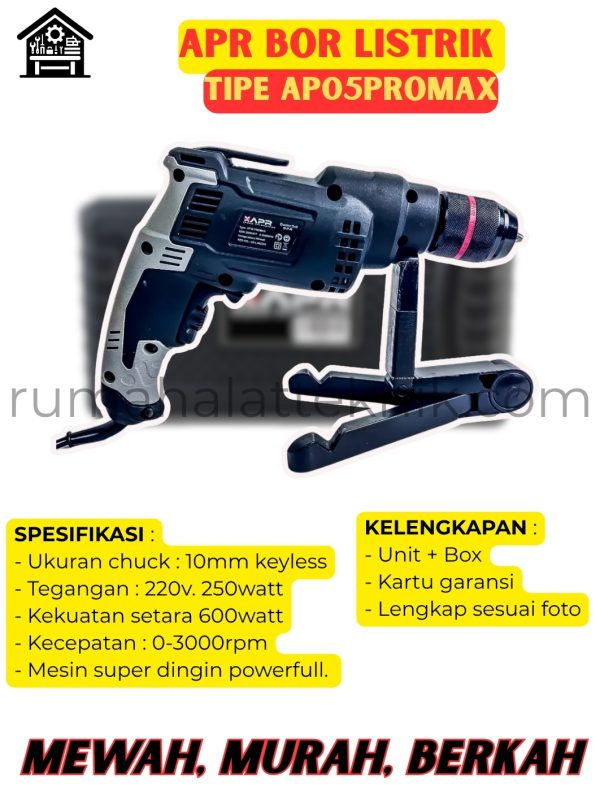 APR BOR LISTRIK 10MM AP05PROMAX
