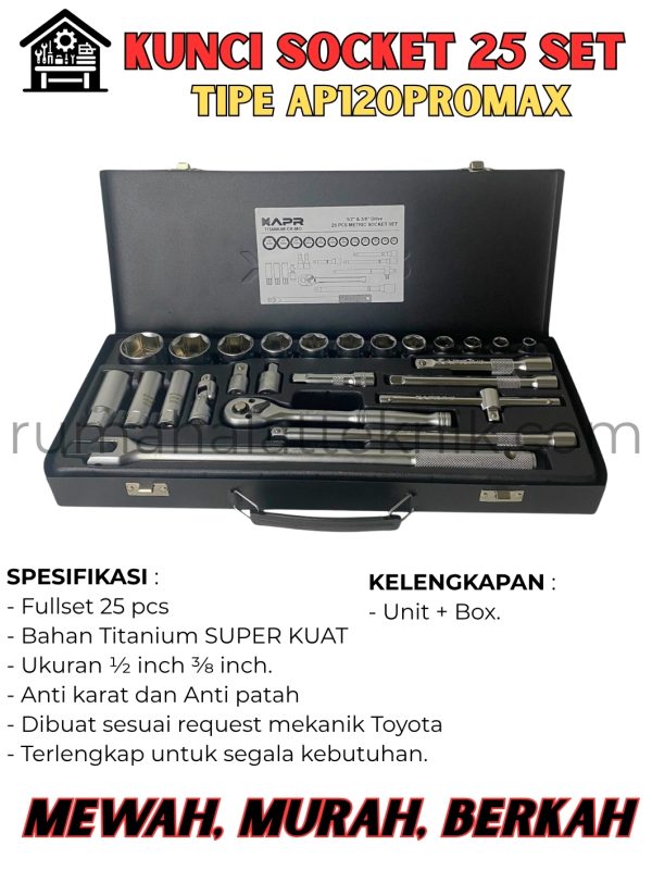 APR KUNCI SOCKET SET AP120PROMAX