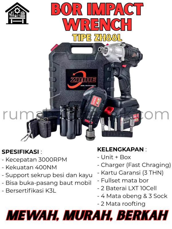 ZHIZE IMPACT WRENCH ZH88L NEW