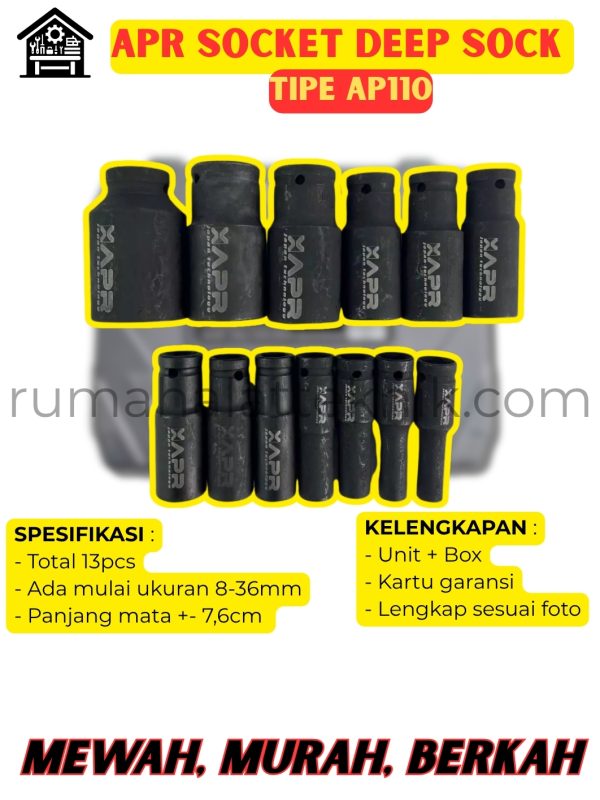 APR SOCKET DEEP SOCK AP110