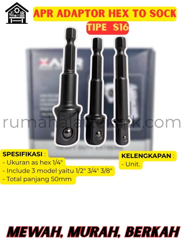 ADAPTOR HEX SOCK TYPE S16