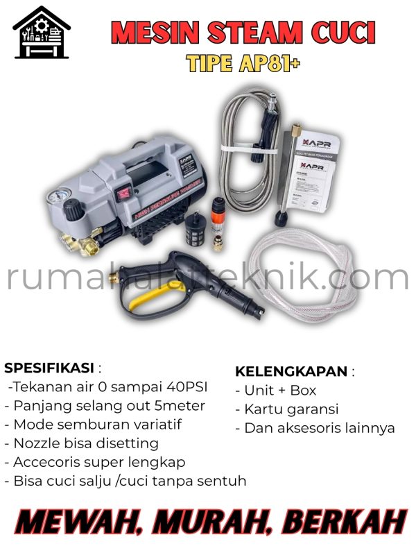APR MESIN CUCI KENDARAAN STEAM AP81+